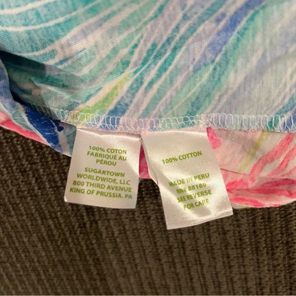 Lilly Pulitzer Mini Lindell Puff Sleeve Dress Girls Size Small 4 - 5 - Picture 5 of 6